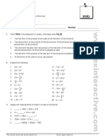 Math I: Activity Sheet No. 65: Cube of A Binomial