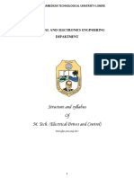 Structure and Syllabus of M. Tech. (Electrical Drives and Control)