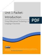Unit 1 Packet:: Using Educational Technology in The English Language Classroom