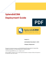 Splendidcrm Deployment Guide: Last Updated: December 31, 2014 Category: Deployment