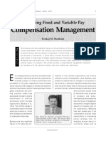 Compensation Management: Realigning Fixed and Variable Pay