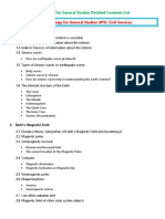 Geography For General Studies Detailed Contents List