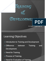 Lecture Note On Training and Development PDF