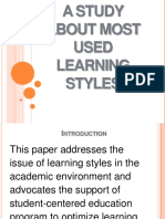 A Study About Most Used Learning Styles