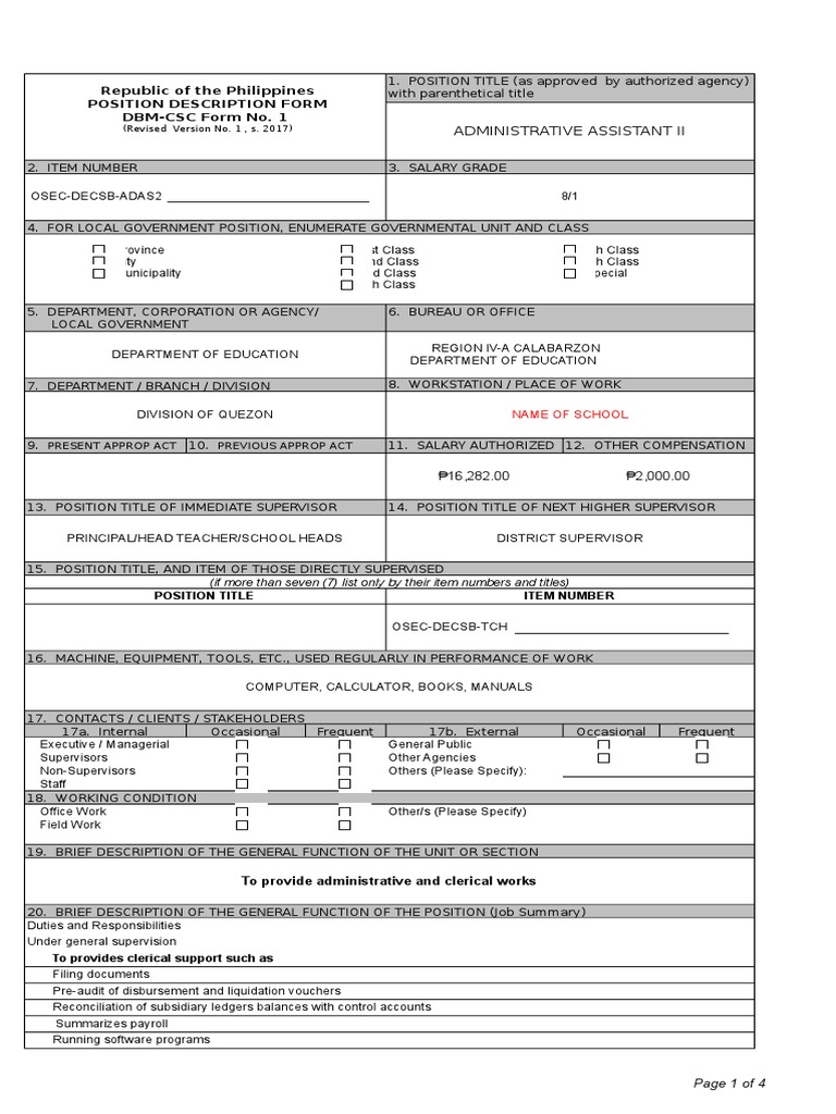 Senior Bookkeeper Position Overview | PDF | Business | Computing And ...