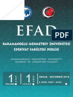 Karamanoğlu Mehmetbey Üniversitesi Edebiyat Fakültesi Dergisi (EFAD) - Aralık 2018 Cilt 1 Sayı 1