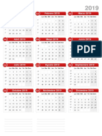 Calendario 2019 Formato Vertical v2.0