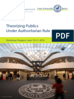 Theorizing Publics Under Authoritarian Rule Program 2019