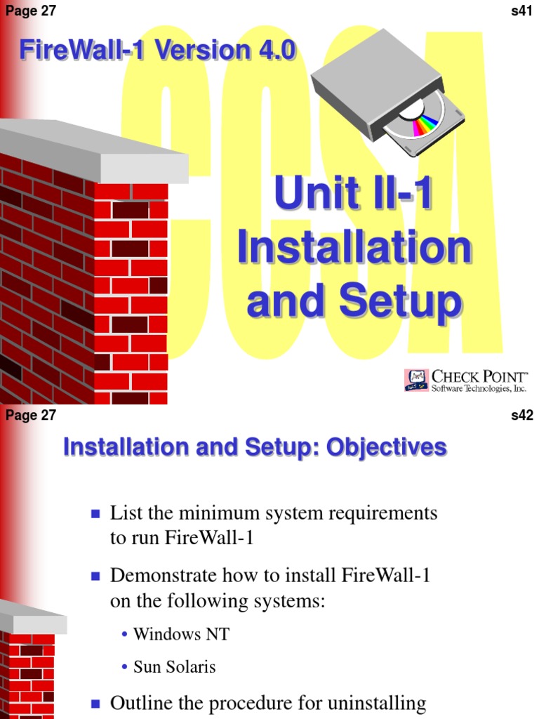 FireWall-1 4.0 Installation Guide | PDF | Superuser | Computer Network
