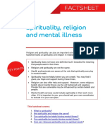 Spirituality and Mental Illness Factsheet