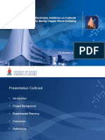 The Effect of Electrolyte Additives On Cathode Surface Quality During Copper Electrorefining