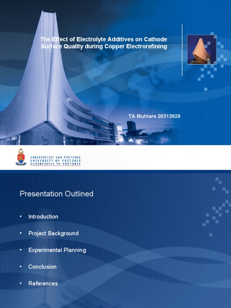 Additives Impact on Copper Electrorefining | PDF | Cathode | Materials