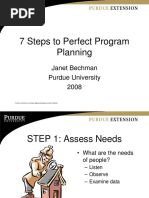 7 Steps To Perfect Program Planning: Janet Bechman Purdue University 2008