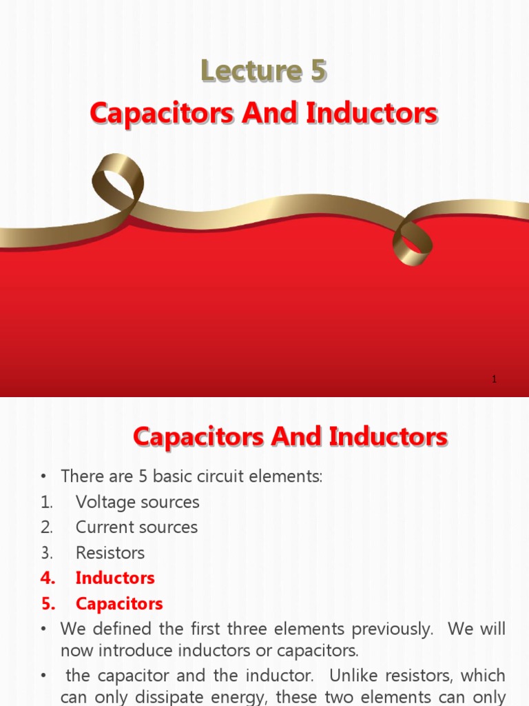 Capacitors and Inductors | PDF | Capacitor | Inductor