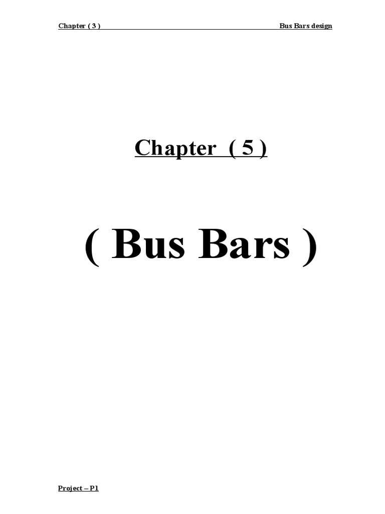 Chapter (5) : (Bus Bars) | PDF | Alternating Current | Electrical