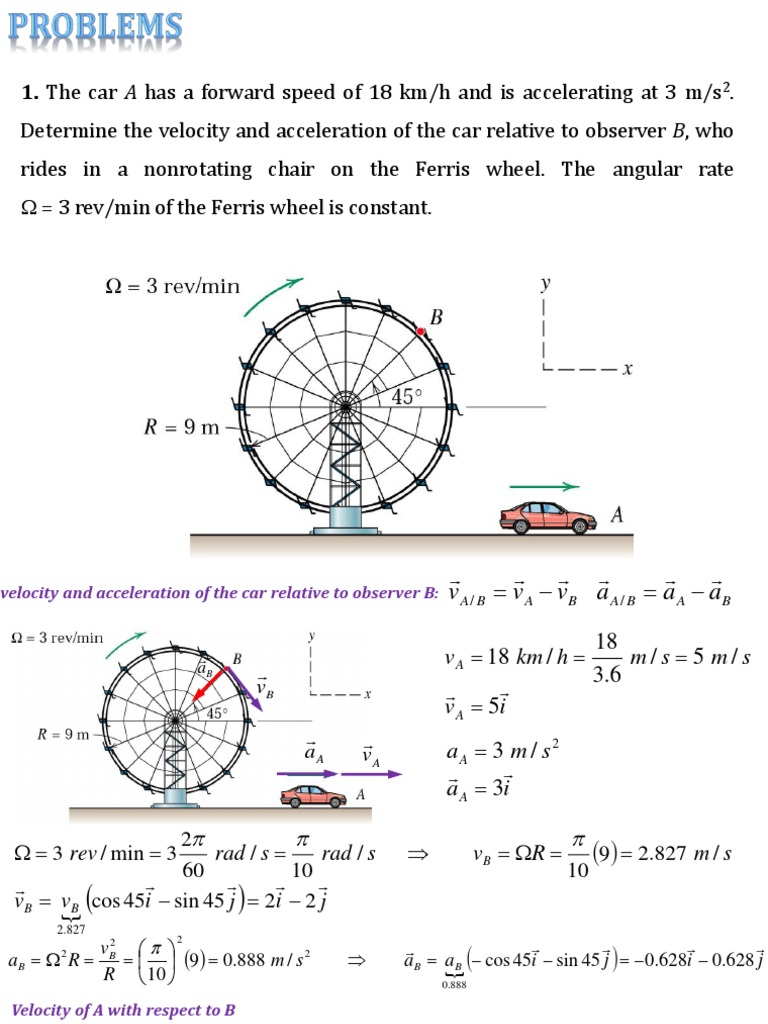 Relative Velocity and Acceleration Analysis | PDF | Acceleration | Space