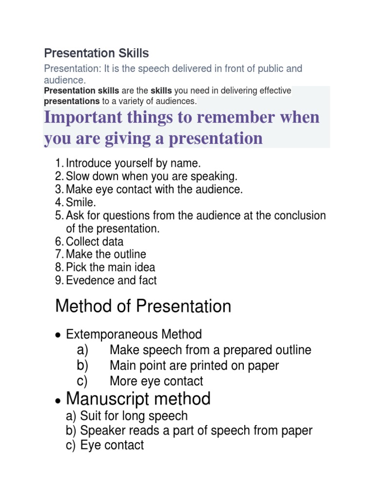 research presentation skills pdf