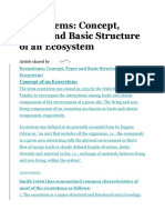 Ecosystems: Concept, Types and Basic Structure of An Ecosystem