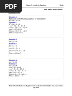 Class X Chapter 5 - Quadratic Equations Maths: Book Name: Selina Concise