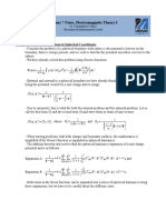 Lecture 7 Notes, Electromagnetic Theory I: 1. Expansion of Green Functions in Spherical Coordinates