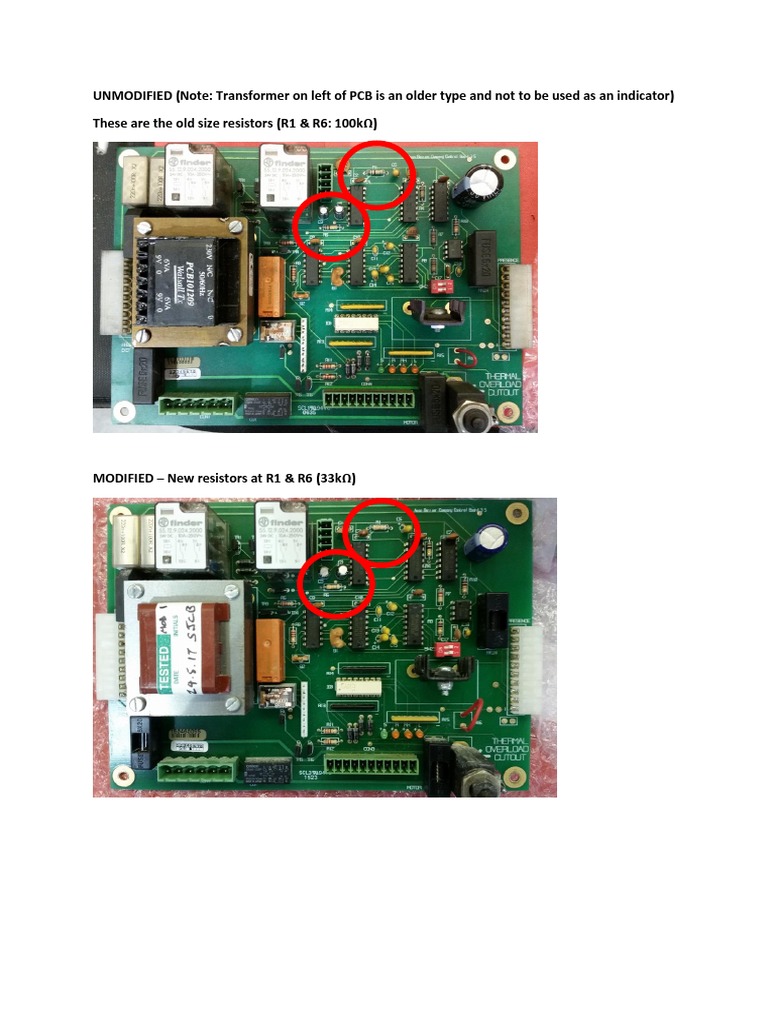 Resistor Modifications on PCB R1 & R6 | PDF | Printed Circuit Board ...