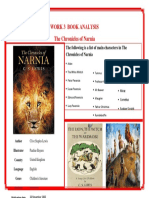 Work 3 Book Analysis The Chronicles of Narnia