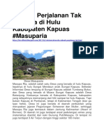 Sebuah Perjalanan Tak Terduga Di Hulu Kabupaten Kapuas