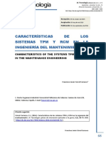 TPM y RCM Caracteristicas