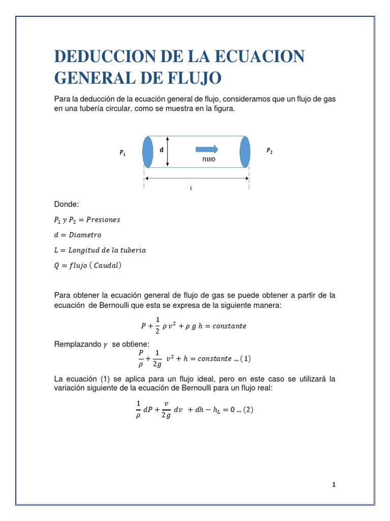 Ecuación General de Flujo de Gas | PDF | Gases | Líquidos