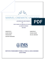 Marvel Cinematic Universe: A Business Reading Project OF Post Graduate Diploma in Management Academic Session 2018-2020