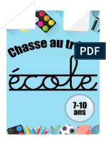 Chasse Au Trésor Thème École1