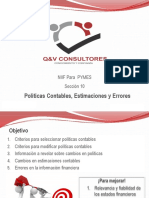 Presentación NIC 8-Politicas Contables SECCIÓN 10 PYMES.
