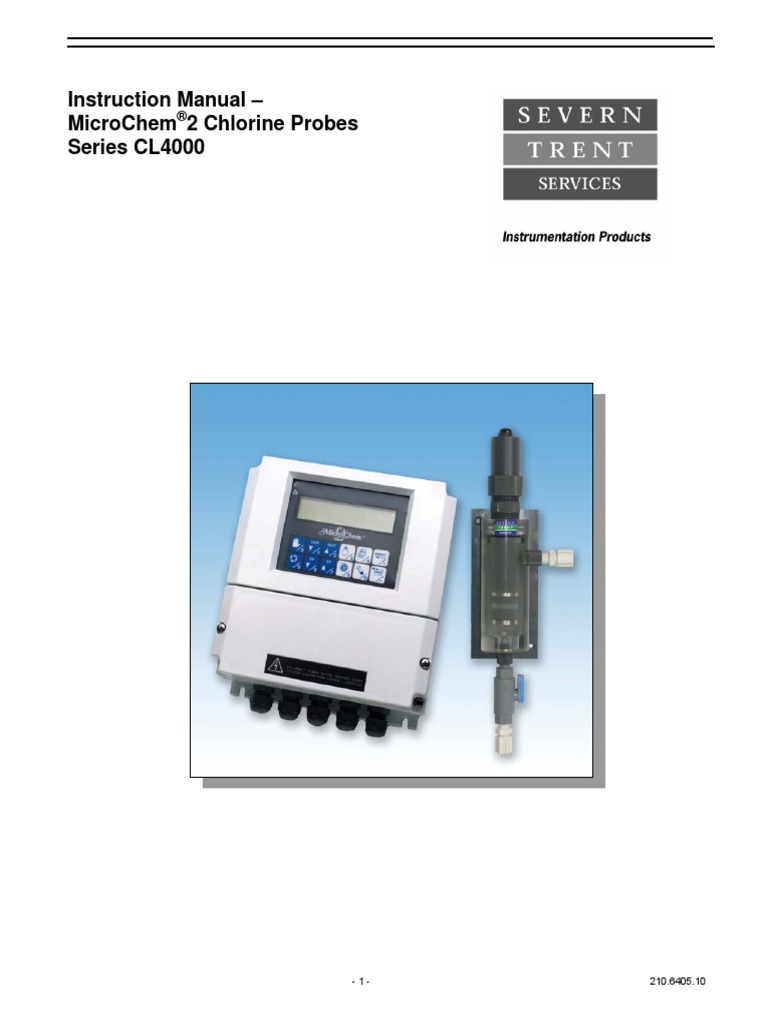 06.-Medidor Cloro CL4000en | PDF | Chlorine | Pipe (Fluid Conveyance)