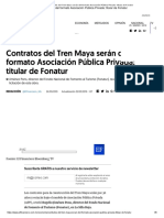 Contratos Del Tren Maya Serán Del Formato Asociación Pública Privada - Titular de Fonatur