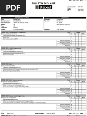 Apb Bulletins Scolaires