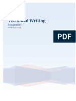 Technical Writing: Assignment