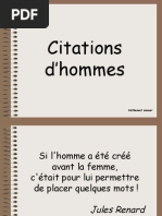 Citations D'hommes. Machos!