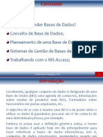 Introdução à criação e planeamento de bases de dados