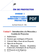 Introduccion a La Direccion y Gestion de Proyectos