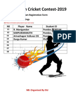 1 - Cricket Team Registration Form