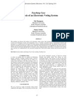 Analysis of An Electronic Voting System: Teaching Case