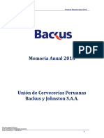 Backus Memoria Anual