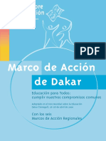 UNESCO 2000 Marco de Accion de Dakar. Educacion Para Todos.