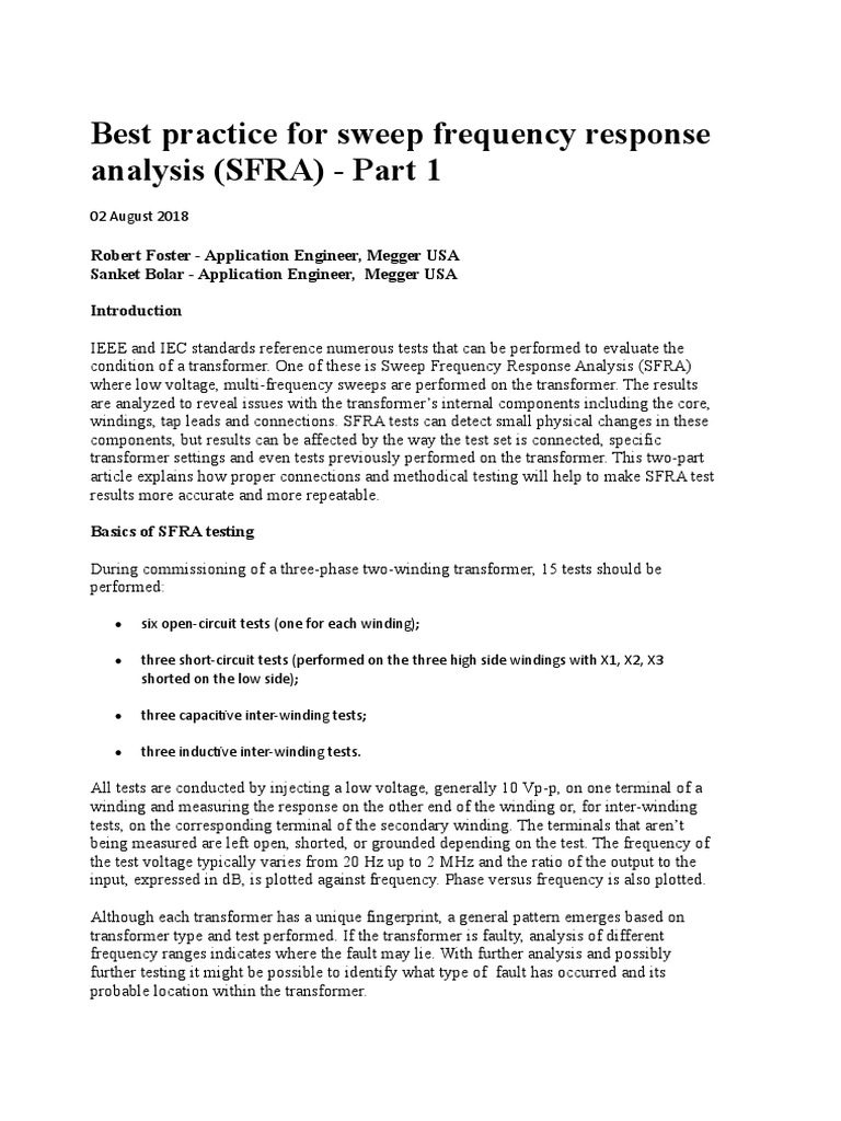 Best Practices for SFRA Testing | PDF | Transformer | Inductance