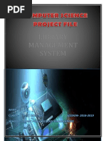 Library Management System For Computer Science Project Class 12