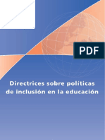 UNESCO 2009 Directrices Sobre Politicas de Inclusion en La Educacion