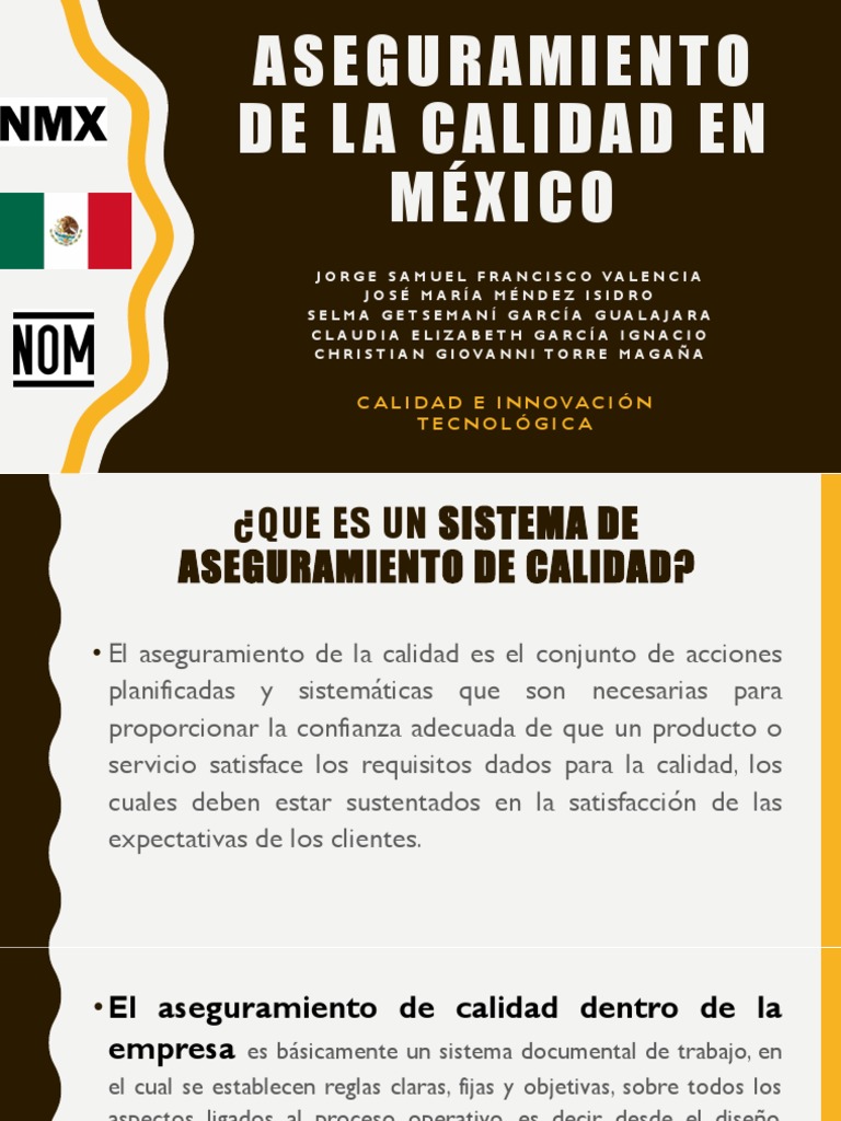 Aseguramiento de Calidad en México | PDF | Calidad (comercial) | México