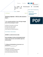 Teaching Aptitude - Mcqs With Teaching Aptitude - Mcqs With Answers - Part 5 Answers - Part 5