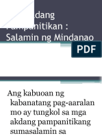 Mga Akdang Pampanitikan Salamin NG Mindanao