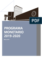 Programa Monetario 2019 2020